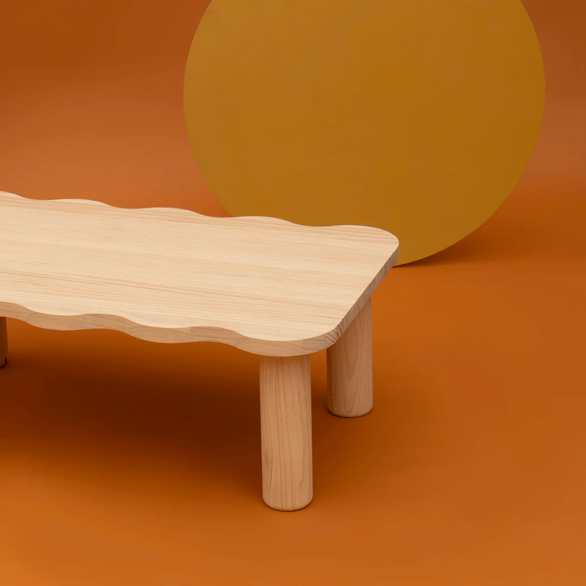 Palamos - Coffee table in solid pine wood 100 cm - Image 4