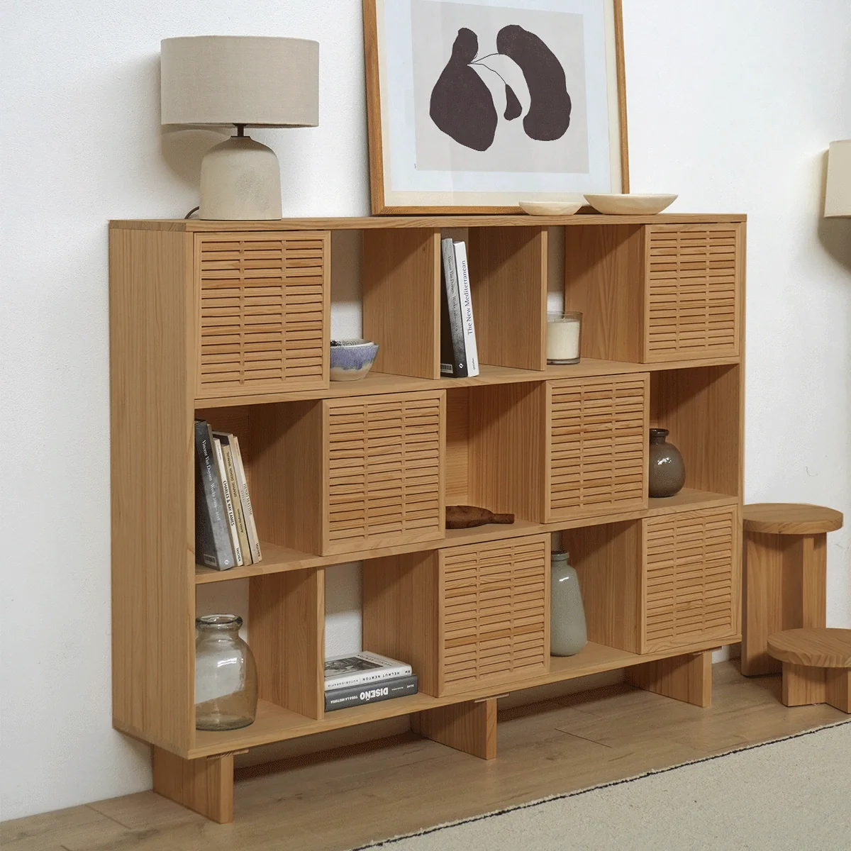 Shelving Morella of pine with 3 or 6 doors mallorquina 160 cm - Image 9