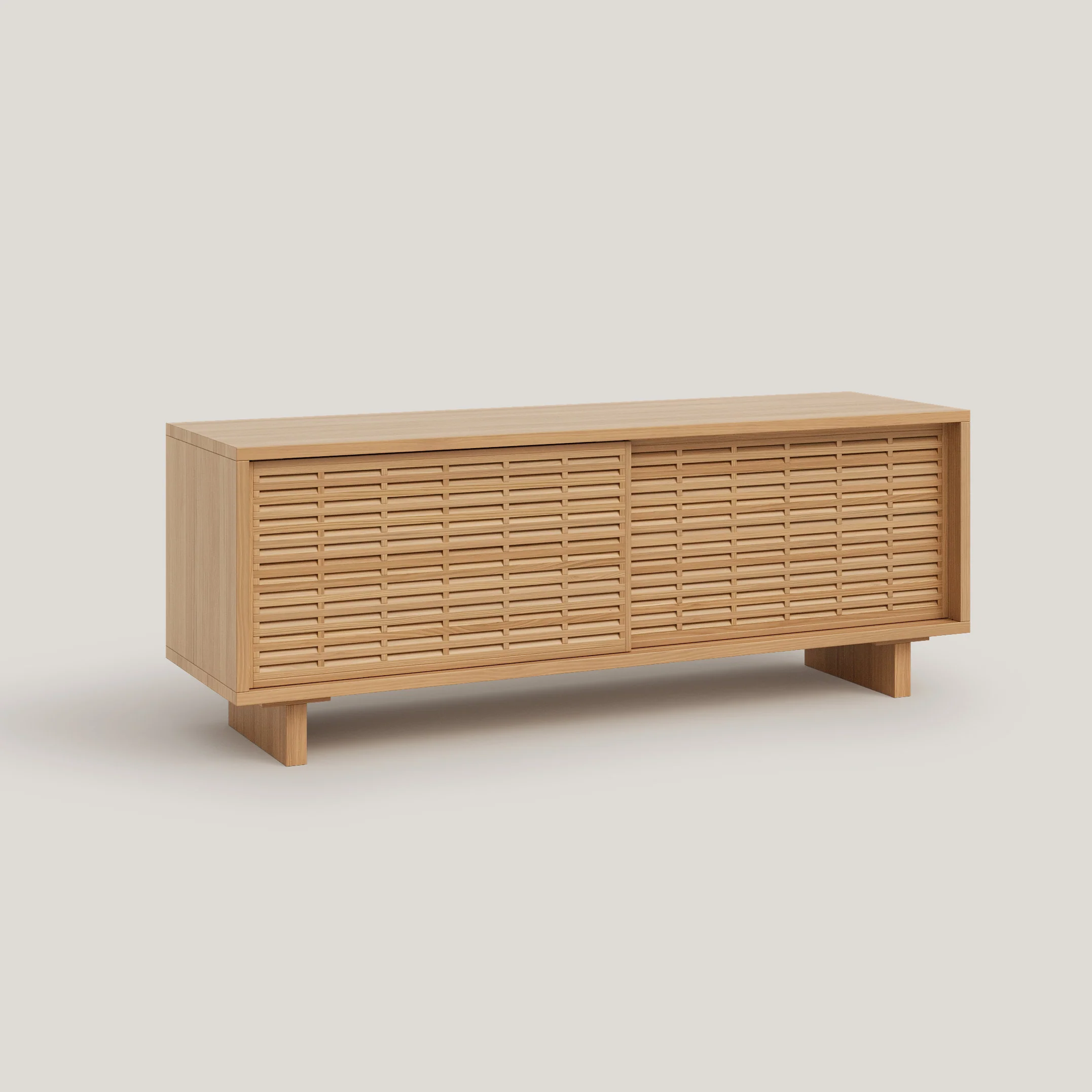 Moraira TV stand of pine with 2 mallorquina doors 120 cm - Image 8