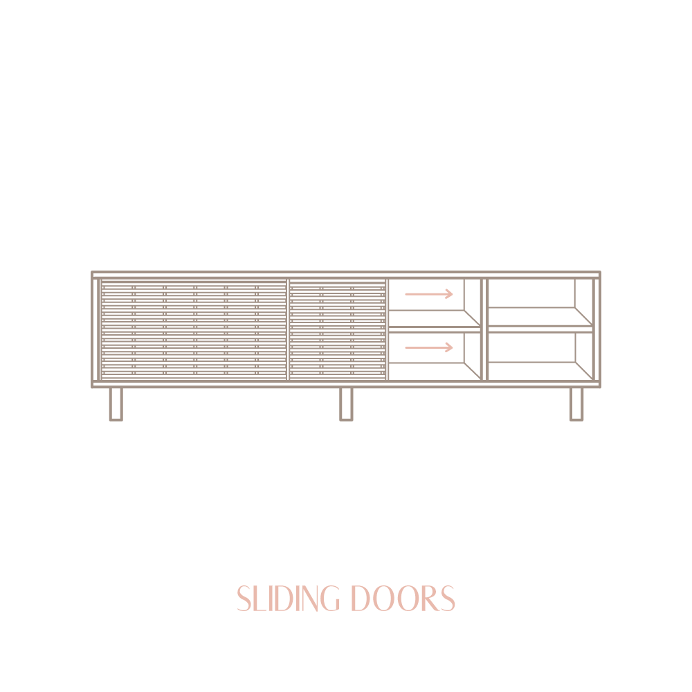 Galera TV stand of pine with 2 mallorquina doors 150 cm - Image 11