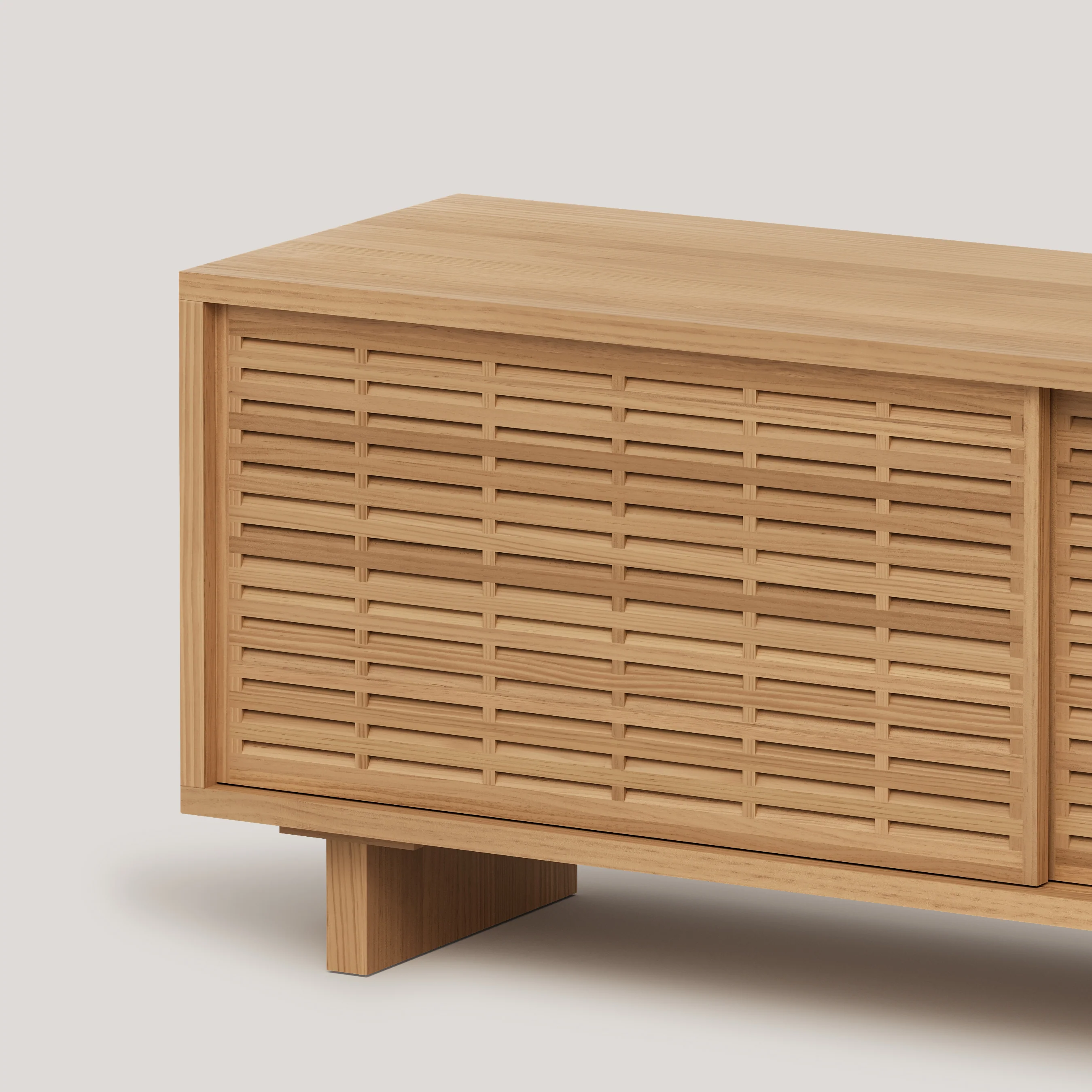 Galera TV stand of pine with 2 mallorquina doors 150 cm - Image 10