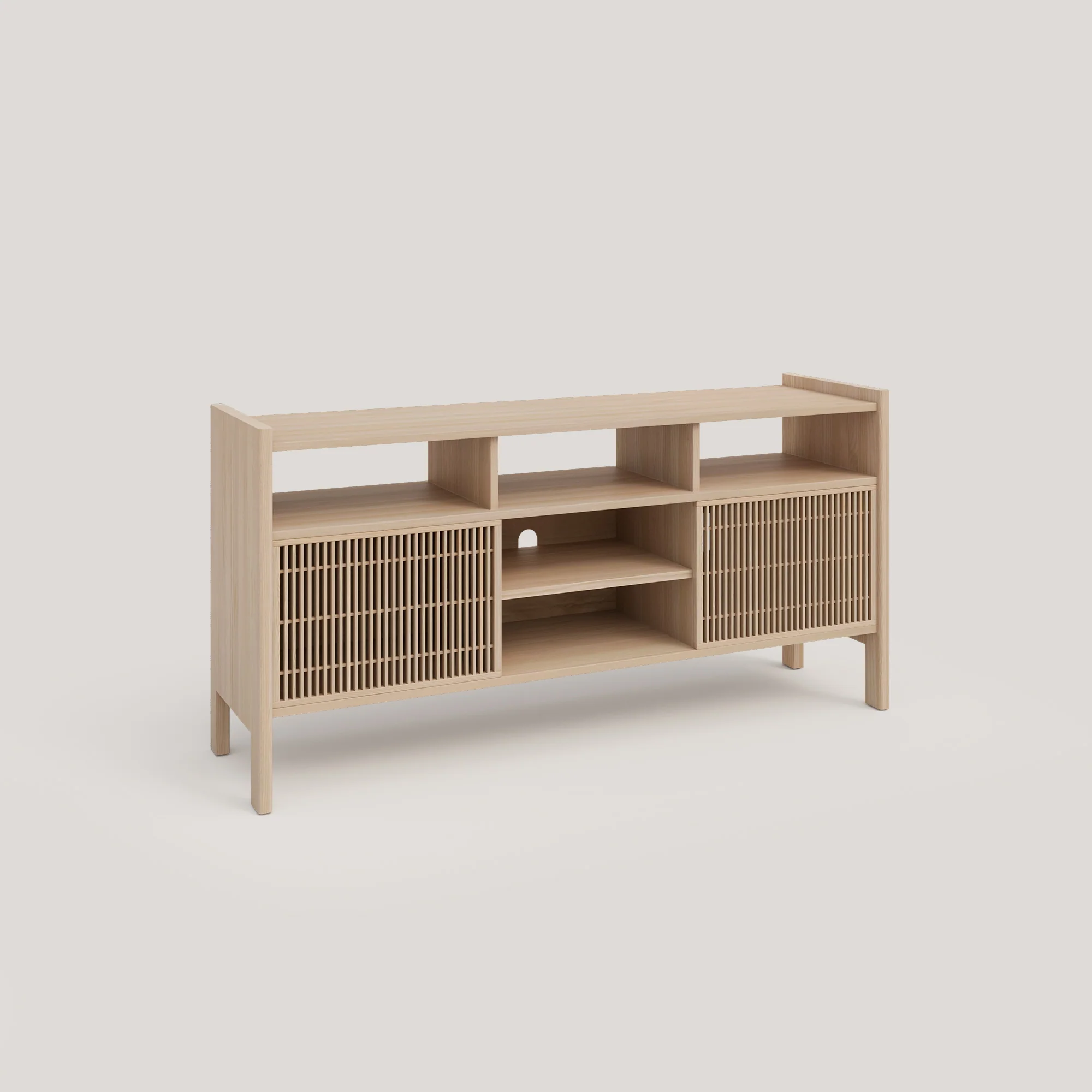 Bassa solid wood sideboard for vinyl records 1 or 2 doors 151 cm - Image 11