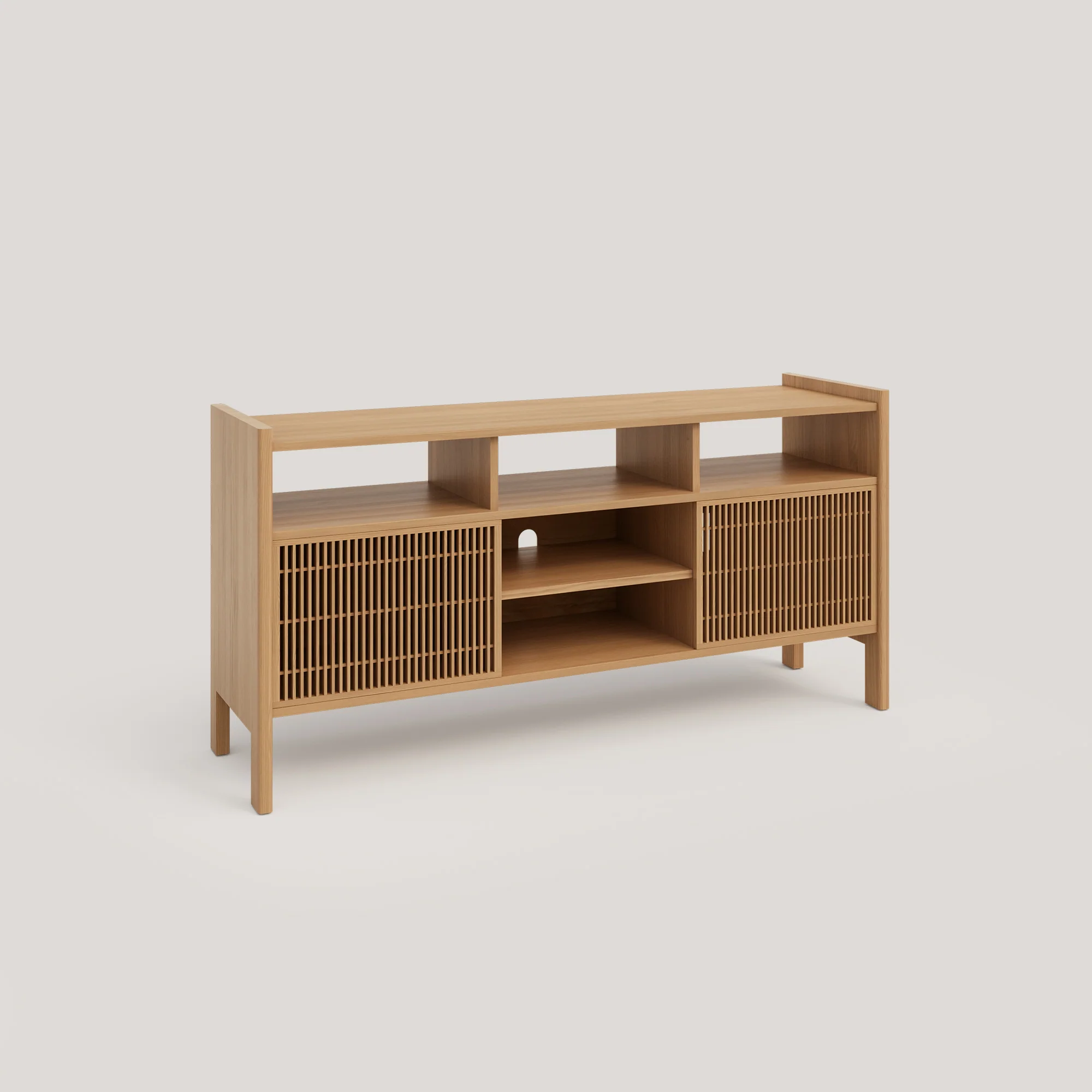 Bassa solid wood sideboard for vinyl records 1 or 2 doors 151 cm - Image 14